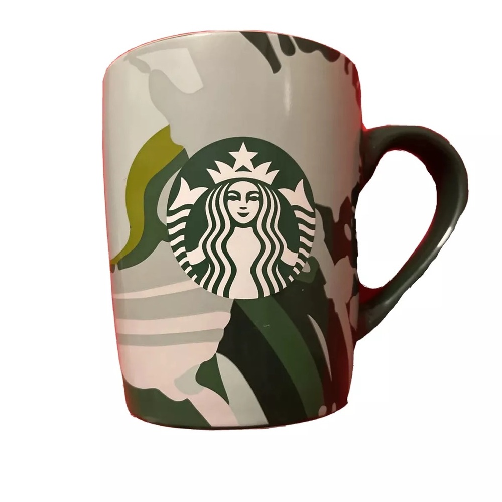 Starbucks 2021 Multi Graphic Coffee Mug Green 10 fl oz 296ml